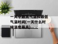 一天中最高气温和最低气温时间(一天什么时候温度最高)