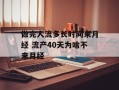 做完人流多长时间来月经 流产40天为啥不来月经