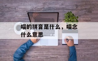 喵的拼音是什么，喵念什么意思