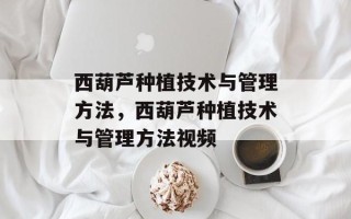 西葫芦种植技术与管理方法，西葫芦种植技术与管理方法视频