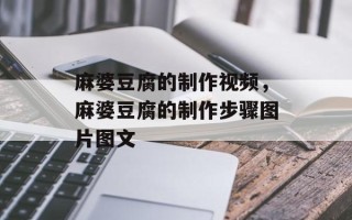 麻婆豆腐的制作视频，麻婆豆腐的制作步骤图片图文