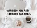 杜鹃修剪时间和方法(三角梅修剪方法的技巧)