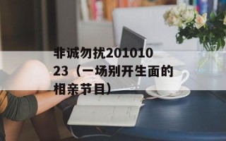 非诚勿扰20101023（一场别开生面的相亲节目）