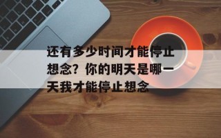 还有多少时间才能停止想念？你的明天是哪一天我才能停止想念