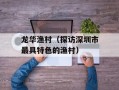 龙华渔村（探访深圳市最具特色的渔村）