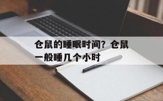 仓鼠的睡眠时间？仓鼠一般睡几个小时