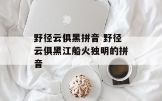 野径云俱黑拼音 野径云俱黑江船火独明的拼音