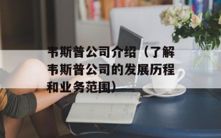 韦斯普公司介绍（了解韦斯普公司的发展历程和业务范围）