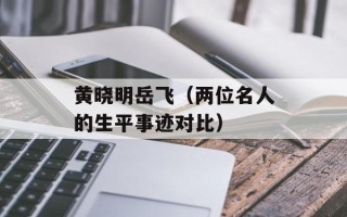 黄晓明岳飞（两位名人的生平事迹对比）