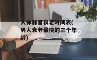 人体器官衰老时间表(男人衰老最快的三个年龄)