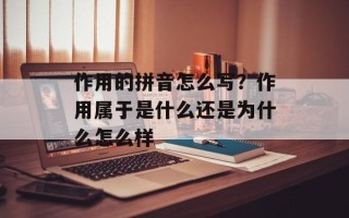 作用的拼音怎么写？作用属于是什么还是为什么怎么样