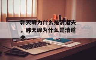 韩天峰为什么是清道夫，韩天峰为什么是清道夫