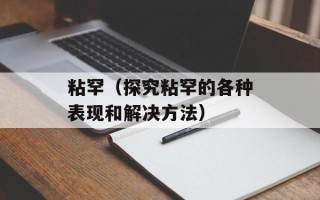 粘罕（探究粘罕的各种表现和解决方法）