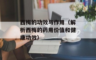 西梅的功效与作用（解析西梅的药用价值和健康功效）