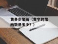 黄多少笔画（黄字的笔画数是多少？）