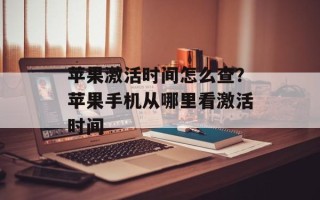 苹果激活时间怎么查？苹果手机从哪里看激活时间