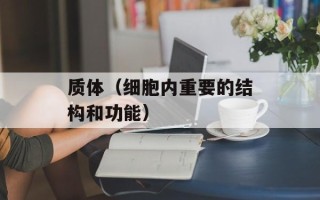 质体（细胞内重要的结构和功能）