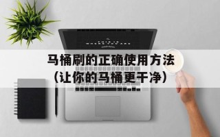 马桶刷的正确使用方法（让你的马桶更干净）