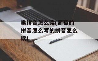 瞧拼音怎么读(葡萄的拼音怎么写的拼音怎么读)