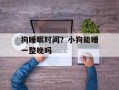 狗睡眠时间？小狗能睡一整晚吗