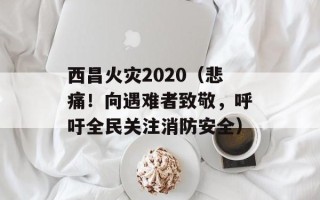 西昌火灾2020（悲痛！向遇难者致敬，呼吁全民关注消防安全）