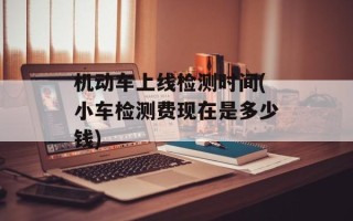 机动车上线检测时间(小车检测费现在是多少钱)