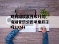 双鹤湖喷泉开放时间(南湖音乐公园喷泉开了吗2024)