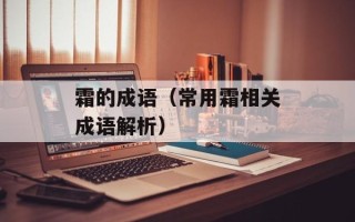 霜的成语（常用霜相关成语解析）