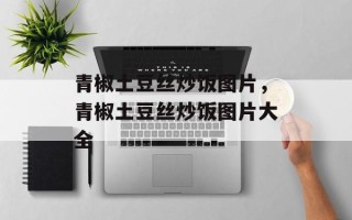 青椒土豆丝炒饭图片，青椒土豆丝炒饭图片大全