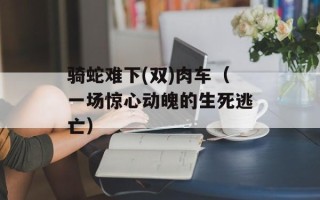 骑蛇难下(双)肉车（一场惊心动魄的生死逃亡）