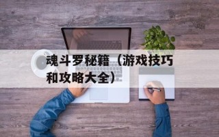 魂斗罗秘籍（游戏技巧和攻略大全）