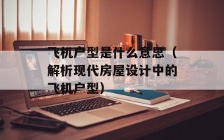 飞机户型是什么意思（解析现代房屋设计中的飞机户型）
