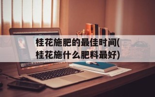 桂花施肥的最佳时间(桂花施什么肥料最好)