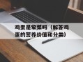 鸡蛋是荤菜吗（解答鸡蛋的营养价值和分类）