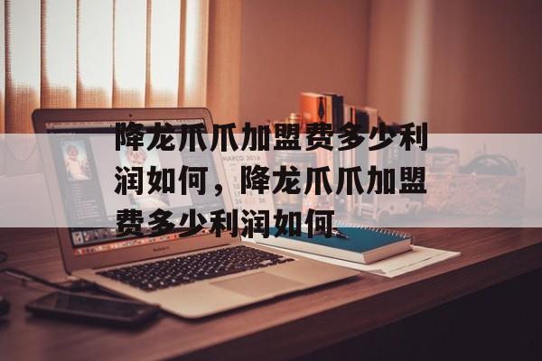降龙爪爪加盟费多少利润如何，降龙爪爪加盟费多少利润如何-第1张图片-